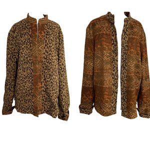 Reversible XL Blazer Jacket Animal Print